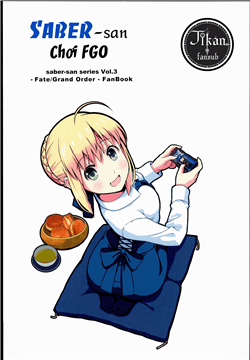 Bìa truyện Saber-san chơi FGO!